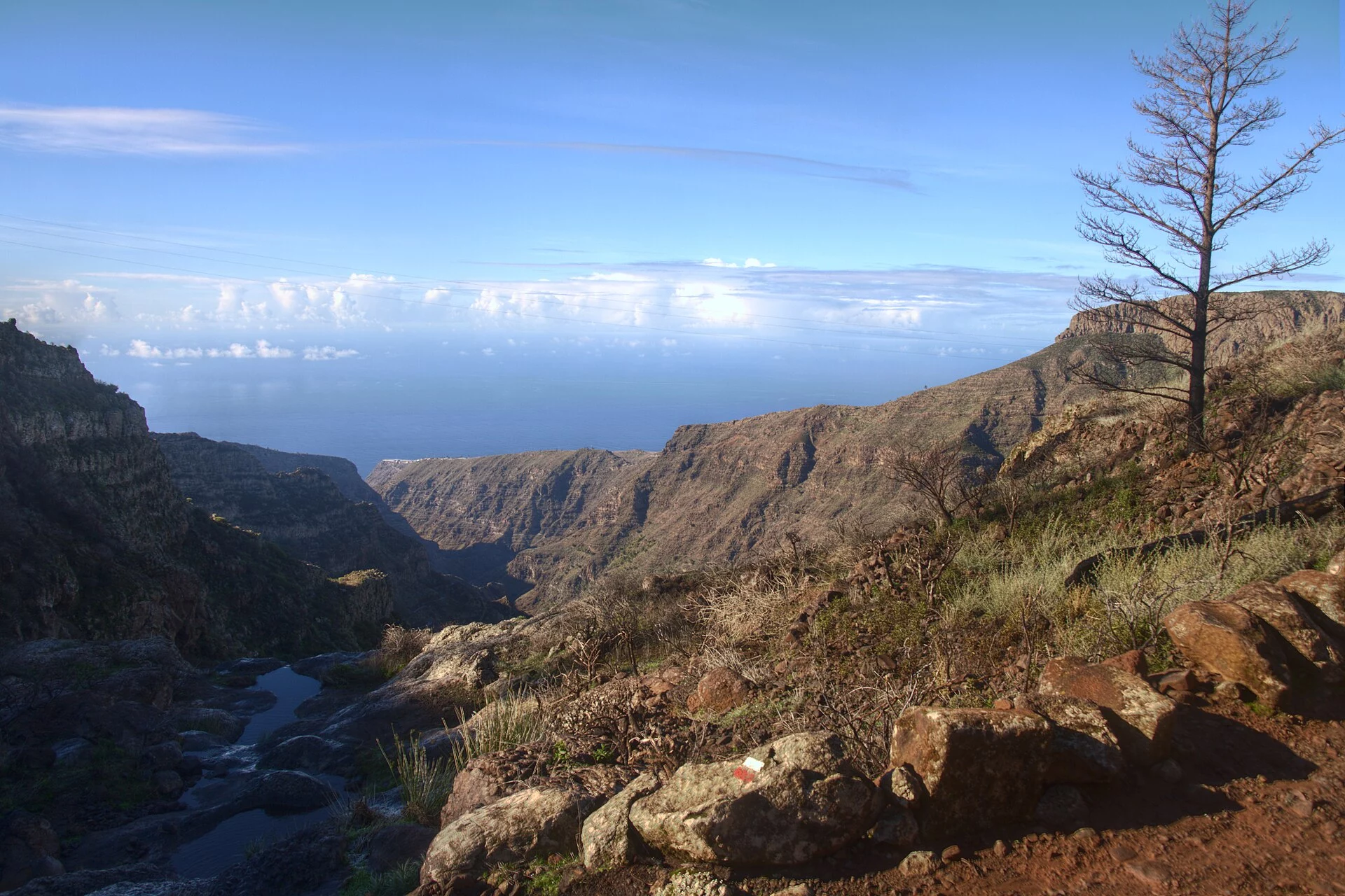 Paisaje de Erque, Vallehermoso, La Gomera, Islas Canarias